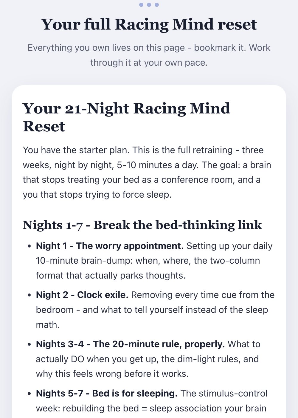 Your unlocked reset portal - the full 21-night plan for your sleep saboteur